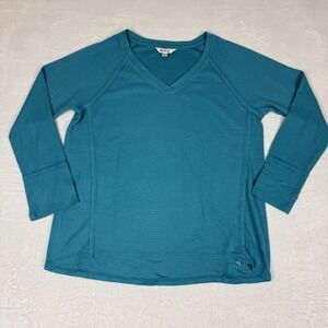 Wildfox Haley Brushed Waffle Knit V Neck Hi Low Top Shirt Womens Size Small